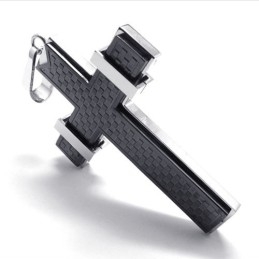 Fashion Cross Titanium Pendant (Black)