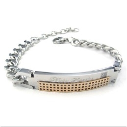 WoMen's Titanium Diamond Couple'S Bracelet