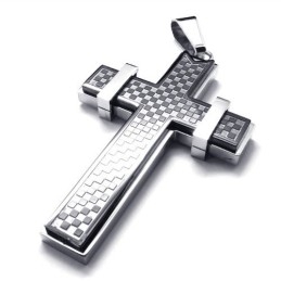 Fashion Cross Titanium Pendant (Black)