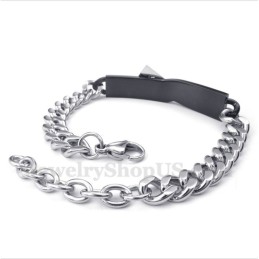 Men's Titanium Black Mens Couple'S Bracelet