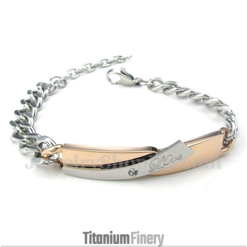 WoMen's Titanium Gold Couple'S Bracelet WoMen's Titanium Gold Couple'S Bracelet