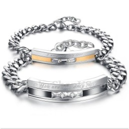 Men's Titanium Couple'S Bracelet