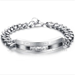Men's Titanium Couple'S Bracelet