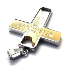 Jesus Cross Titanium Pendant (Golden)