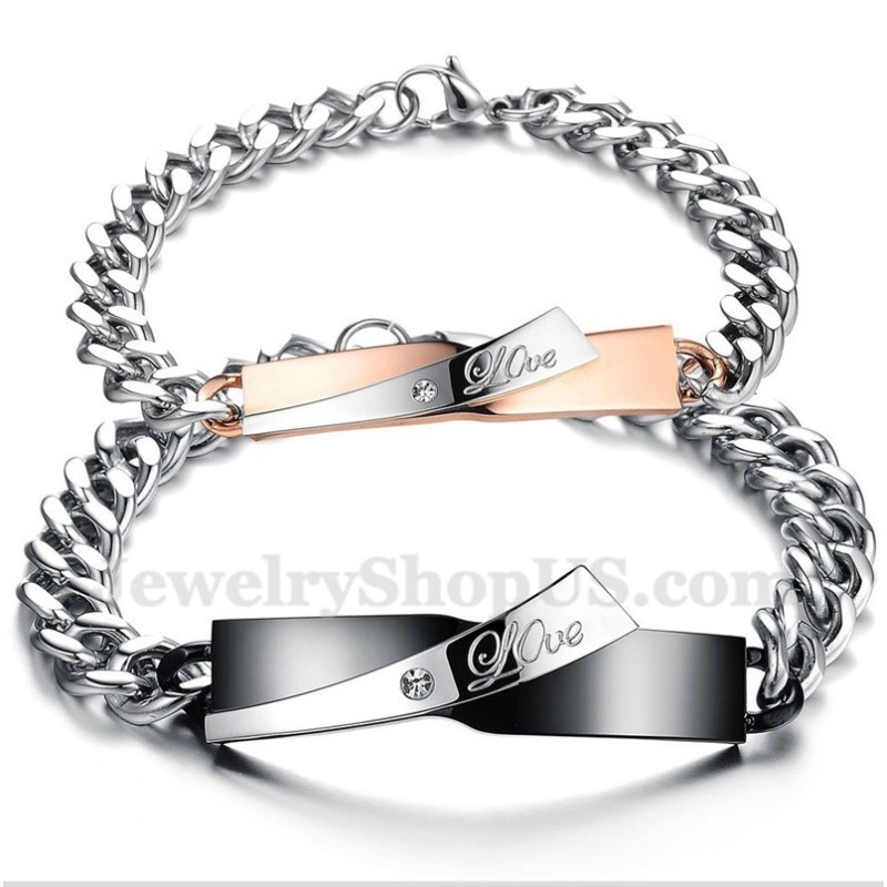 Men's Titanium Couple'S Bracelet