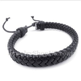 Men's Leather Titanium Bracelet