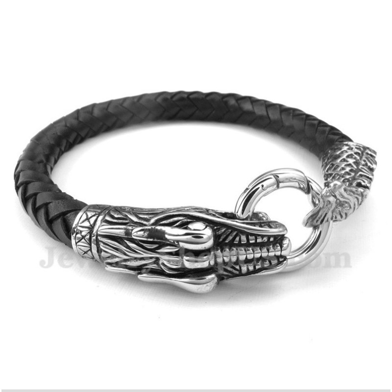 Men's Leather Titanium Bracelet Men's Leather Titanium Bracelet