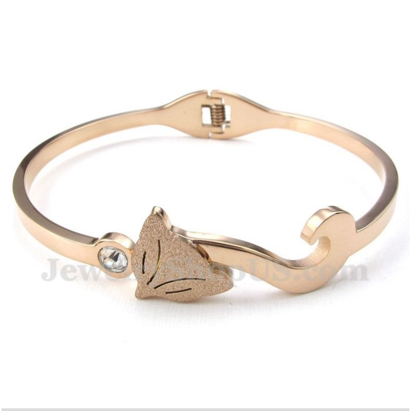 Men's Titanium Rose Gold Fox Bracelet Men's Titanium Rose Gold Fox Bracelet