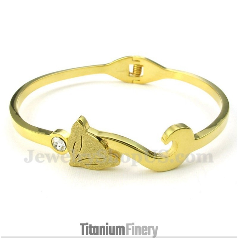 Men's Titanium Gold Fox Bracelet Men's Titanium Gold Fox Bracelet