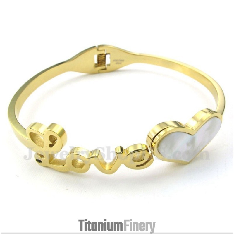 Men's Titanium Gold Love Bracelet Men's Titanium Gold Love Bracelet