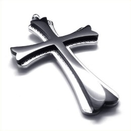 New Style Cross Titanium Pendant (Black)