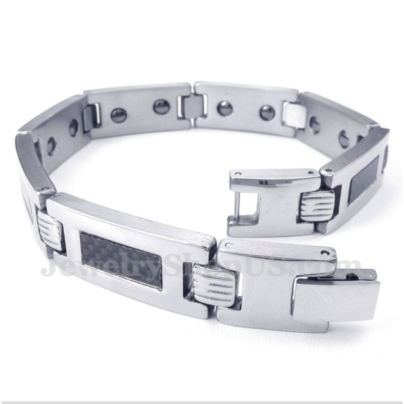 Men's Titanium Carbon Fiber Magnet Bracelet Men's Titanium Carbon Fiber Magnet Bracelet