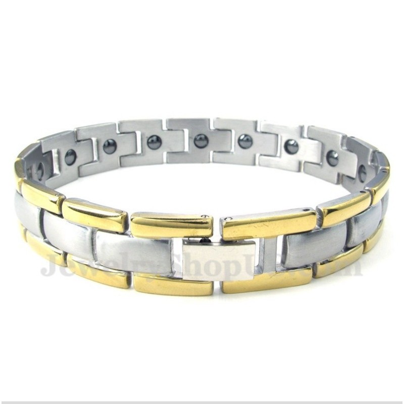 Men's Titanium Magnet Gold Bracelet Men's Titanium Magnet Gold Bracelet