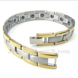 Men's Titanium Magnet Gold Bracelet