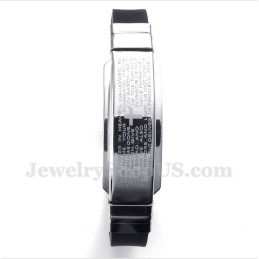 Men's Titanium Rubber Bible Verse Bracelet