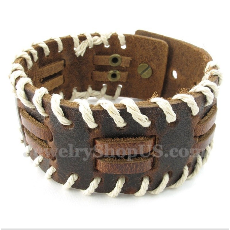 Men's Leather Titanium Bracelet Men's Leather Titanium Bracelet