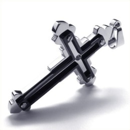 Fashion Cross Titanium Pendant (Black)