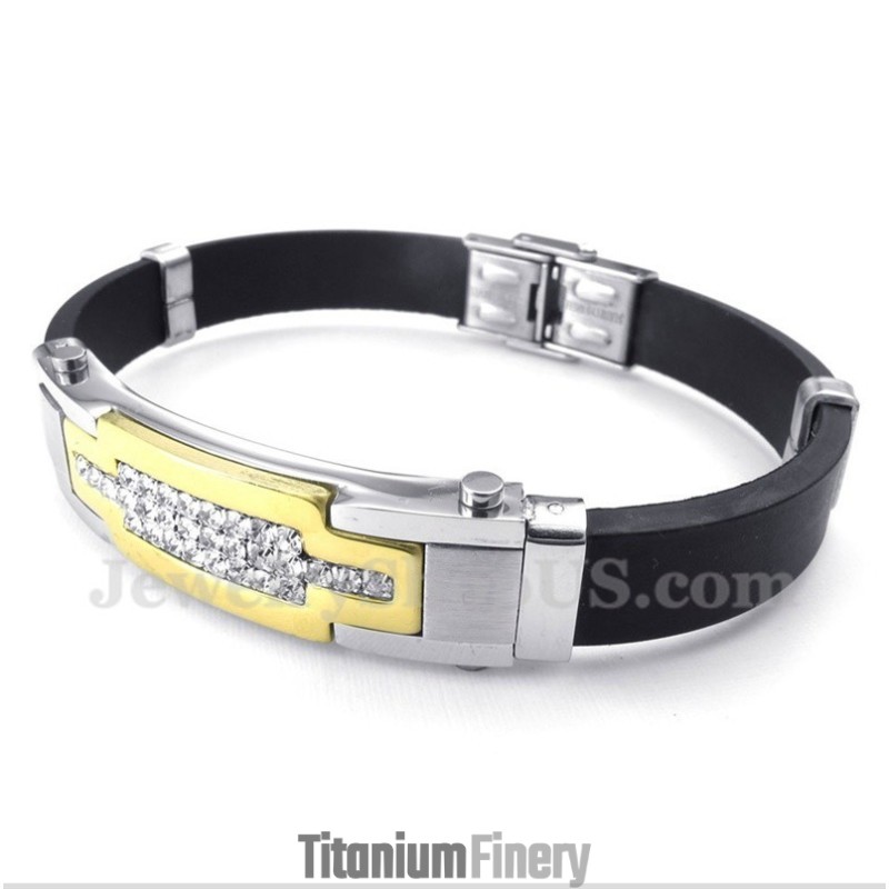 Men's Titanium Diamond Bracelet Men's Titanium Diamond Bracelet