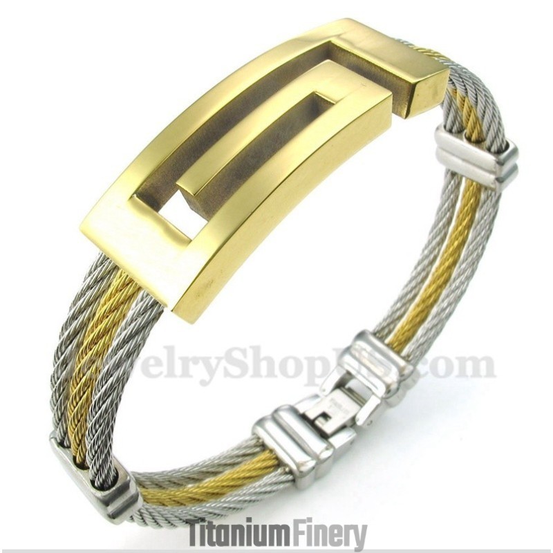 Men's Titanium Cable Bracelet