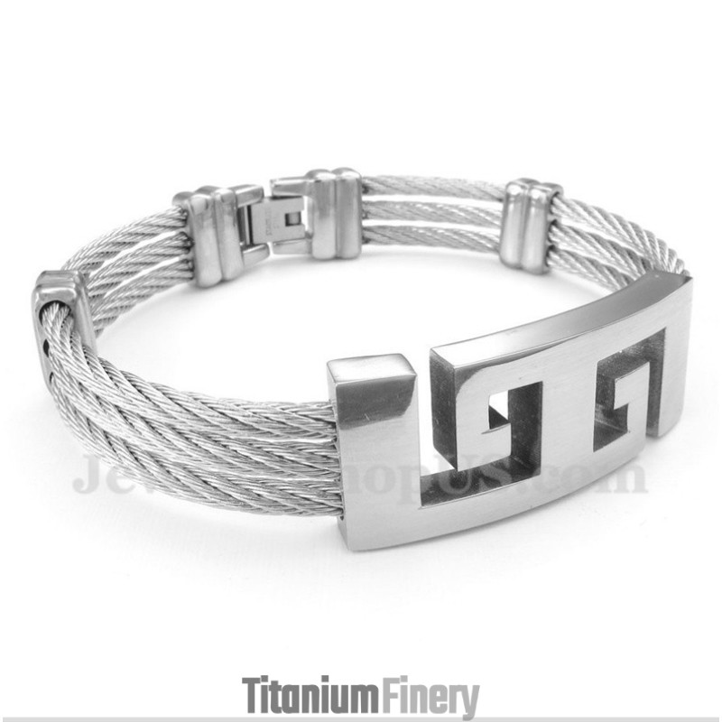 Men's Titanium Cable Bracelet Men's Titanium Cable Bracelet