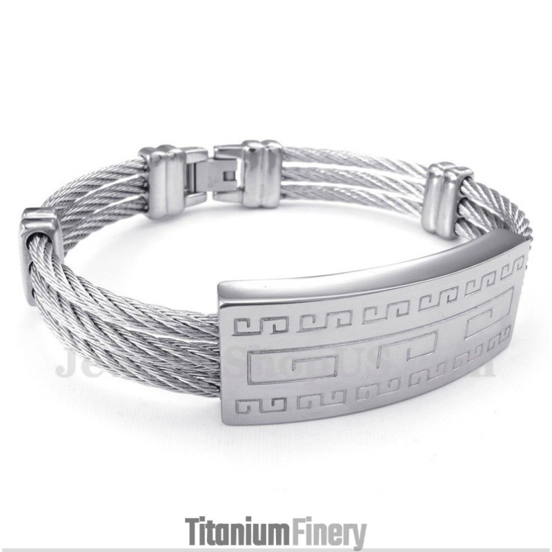 Men's Titanium Cable Bracelet Men's Titanium Cable Bracelet