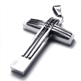 New Style Weave Cross Titanium Pendant