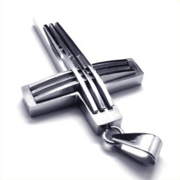 New Style Weave Cross Titanium Pendant