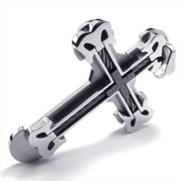 Fashion Sport Cross Titanium Pendant (Black)
