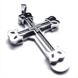 Fashion Sport Cross Titanium Pendant (Black)