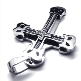 Fashion Sport Cross Titanium Pendant (Black)