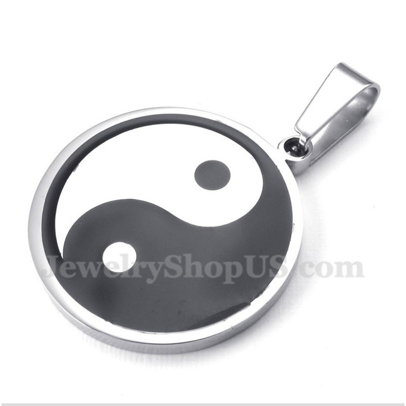 Men's Titanium Tai Chi Pendant With Free Chain Men's Titanium Tai Chi Pendant With Free Chain