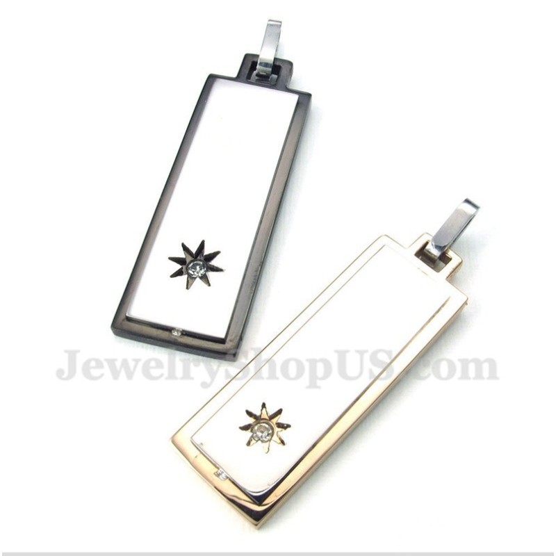 Titanium Couple'S Pendant With Free Chain (One Pair)