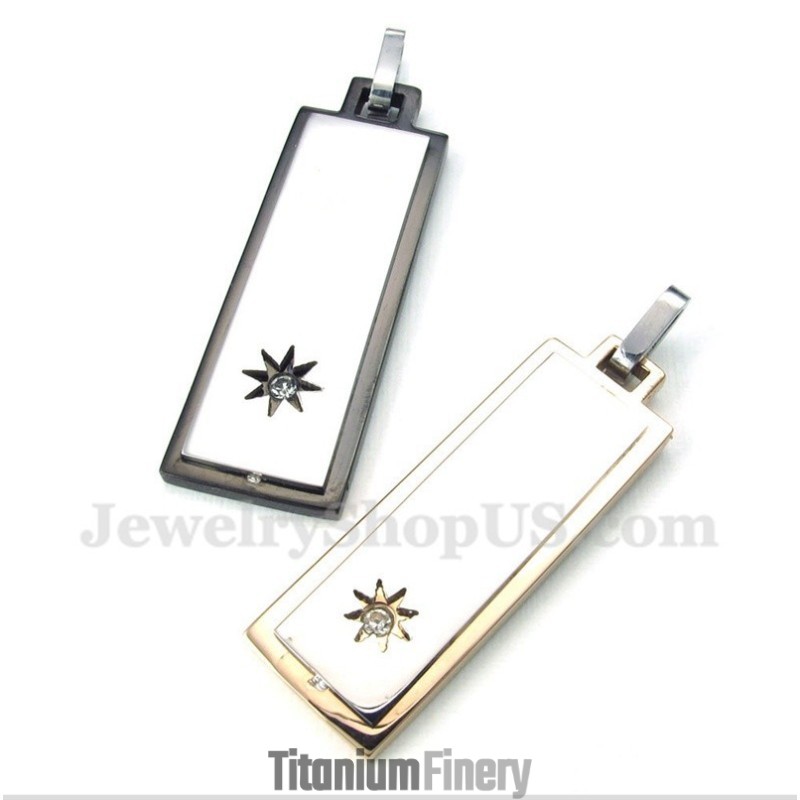 Titanium Couple'S Pendant With Free Chain (One Pair)