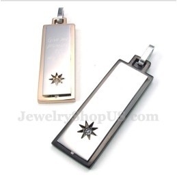 Titanium Couple'S Pendant With Free Chain (One Pair)