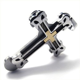 Fashion Sport Cross Titanium Pendant (Golden)