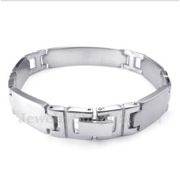 Men's Titanium Cross Gold Bible Verse Bracelet