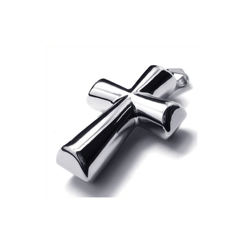 Fashion Column Cross Titanium Pendant (Silver) Fashion Column Cross Titanium Pendant (Silver)