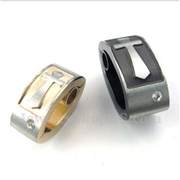 Titanium Cross Couple'S Pendant With Free Chain (One Pair)