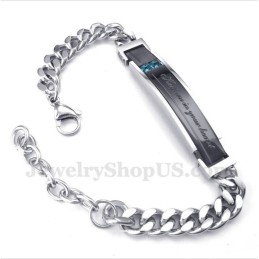 Men's Titanium Diamond Couple'S Bracelet For Him