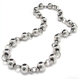 20.1 Inch Titanium Beaded Necklace 8075