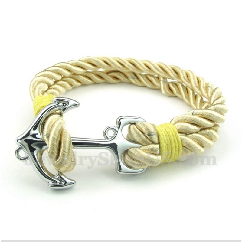 Men's Titanium Anchor Cotton Rope Bracelet Men's Titanium Anchor Cotton Rope Bracelet