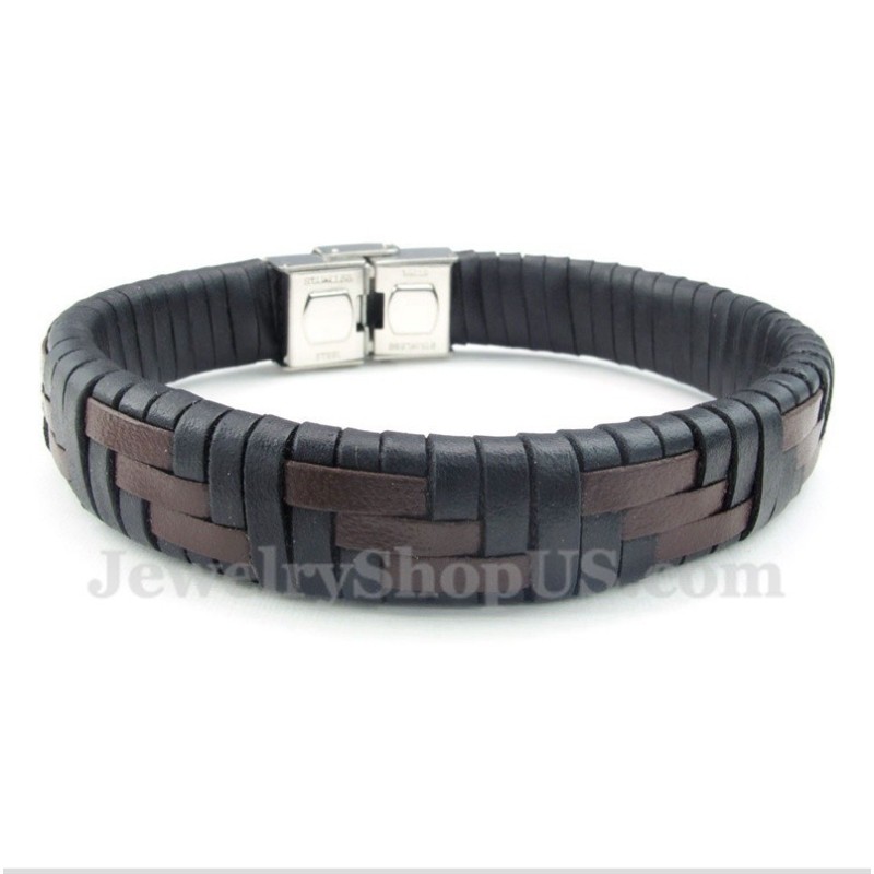 Men's Titanium Leather Bracelet Men's Titanium Leather Bracelet