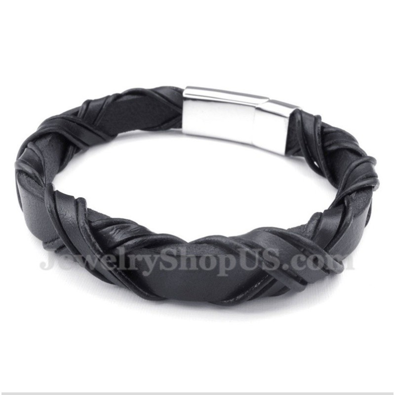 Men's Titanium Leather Bracelet Men's Titanium Leather Bracelet