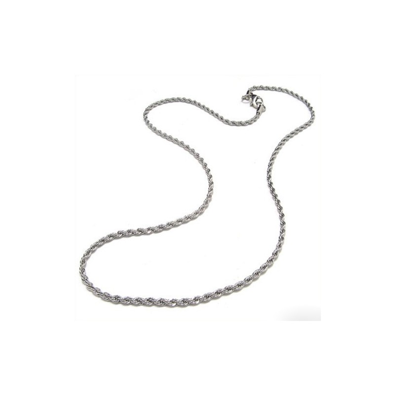 20.1 Inch Titanium Delicate Waves Chain Necklace