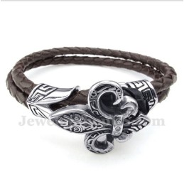 Men's Titanium Leather Bracelet