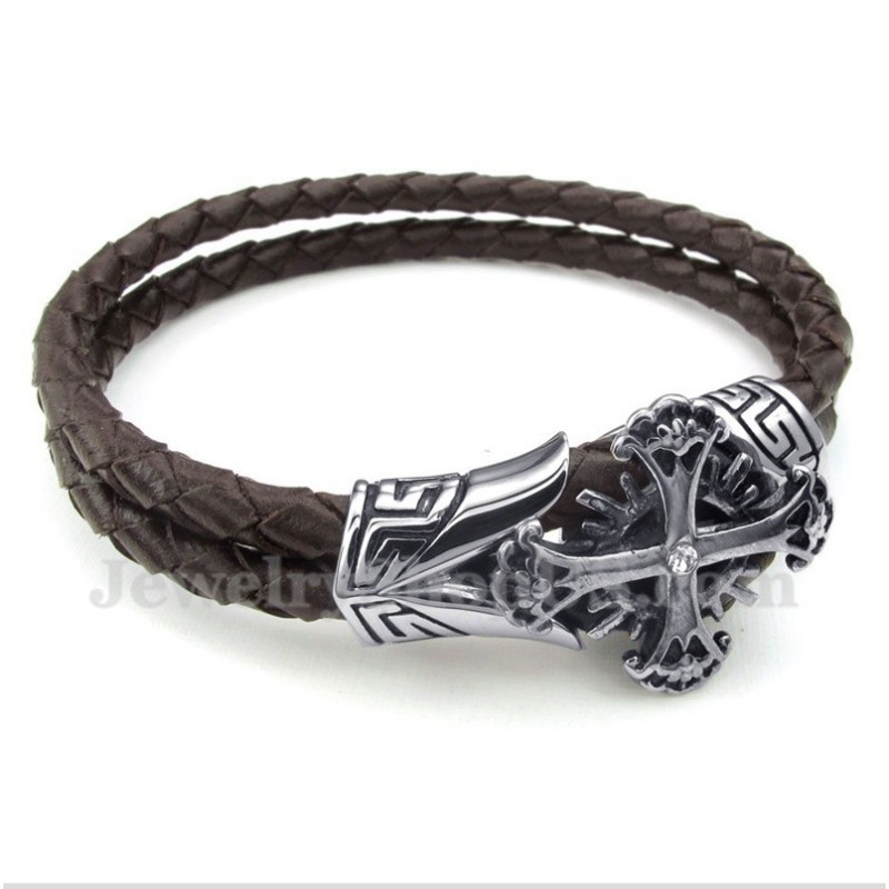 Men's Titanium Leather Bracelet Men's Titanium Leather Bracelet