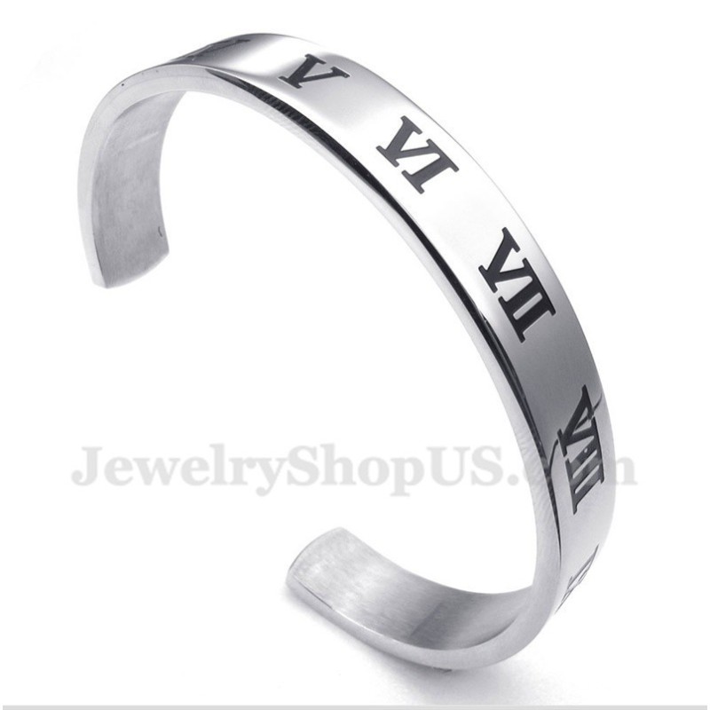 Men's Titanium Roman Numerals Bracelet Men's Titanium Roman Numerals Bracelet