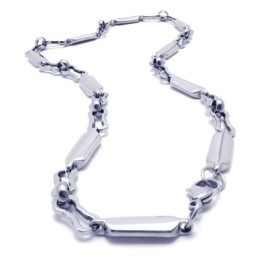 20.1 Inch Titanium Silver Smooth Necklace