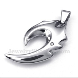 Men's Titanium Wolf Fang Pendant With Free Chain