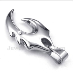 Men's Titanium Wolf Fang Pendant With Free Chain